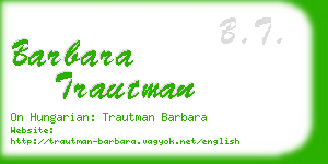 barbara trautman business card